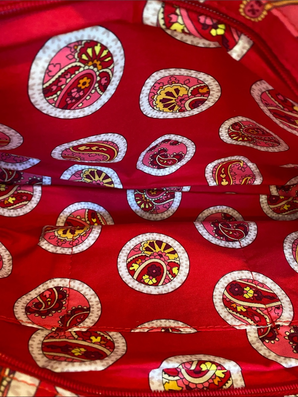 Vera Bradley Pink Paisley Quilted Tote Bag - Picture 6 of 8